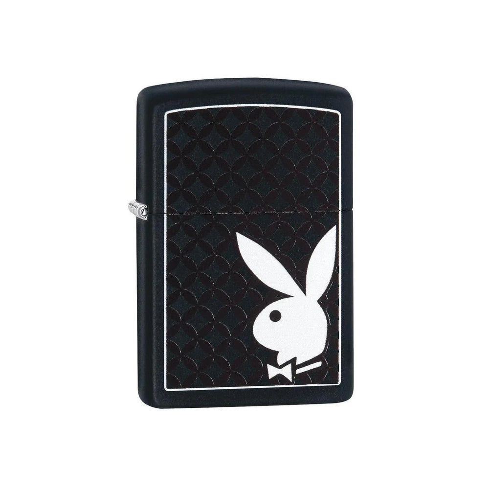 Zippo Lighter Playboy Bunny Logo Black Matte