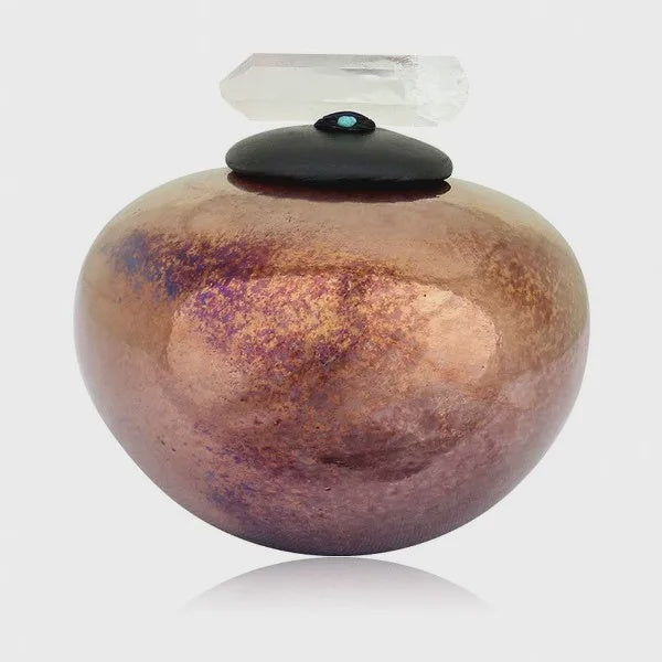 Raku Crystal Dream Jar with Quartz SALE