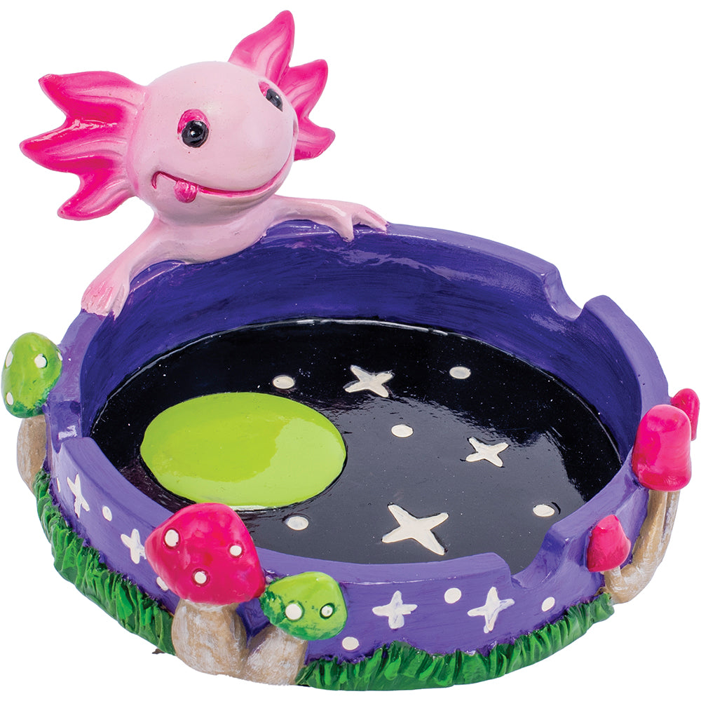 Pink Axolotl Star & Mushroom Ashtray