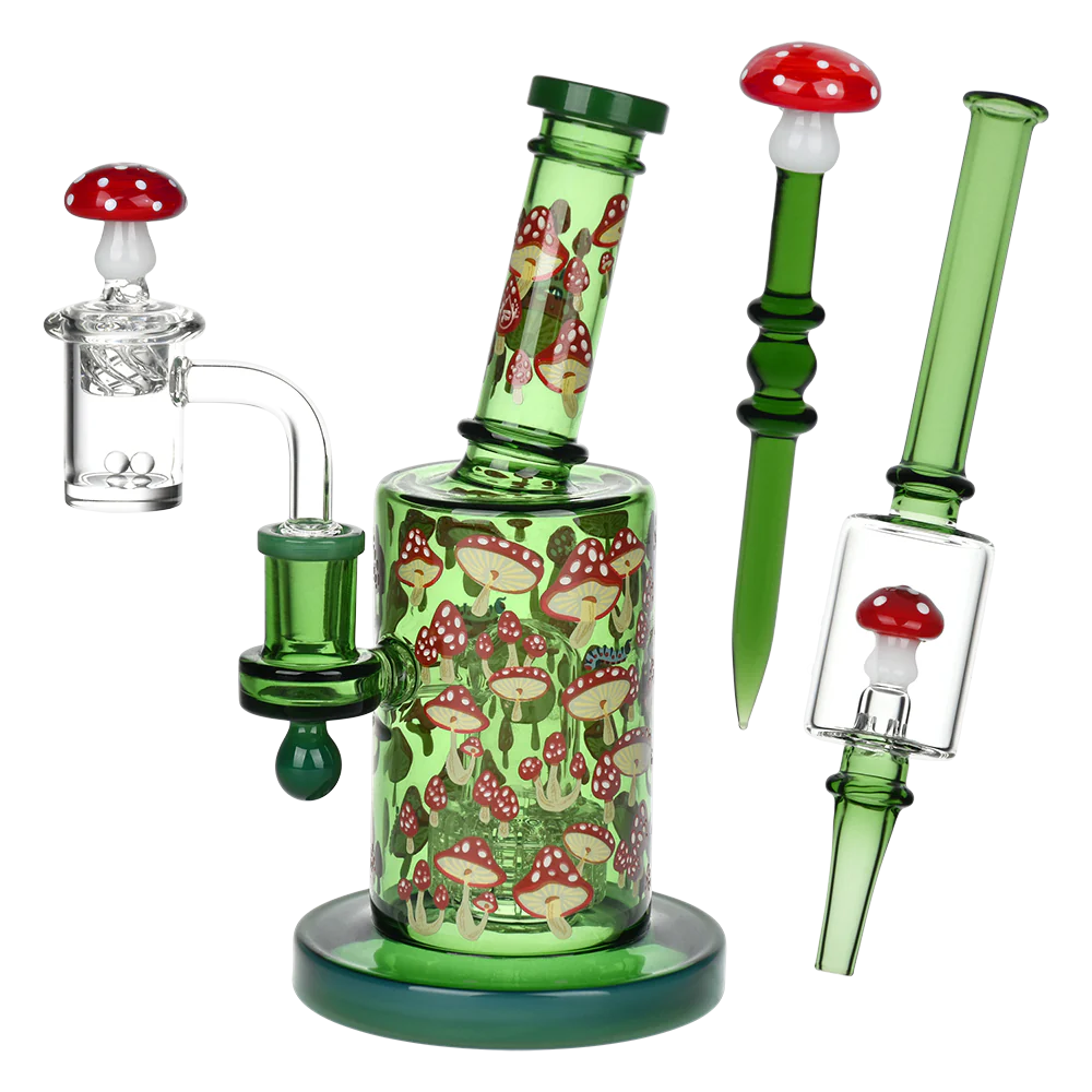Pulsar Greatest Hits Series 8" Glow Nectar Collector & Dab Rig Set - Shroomiez