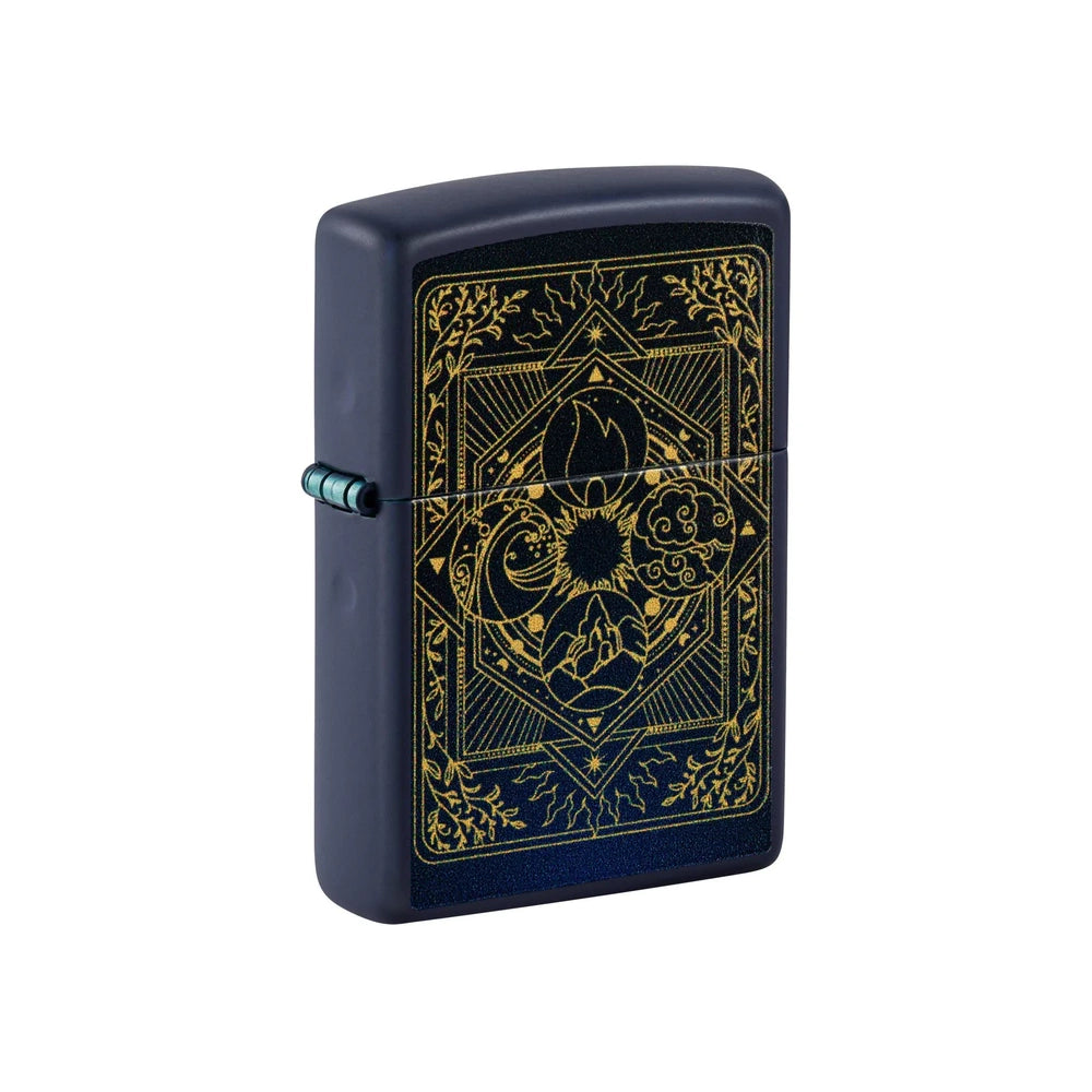 Zippo Lighter Elements Design Navy Matte