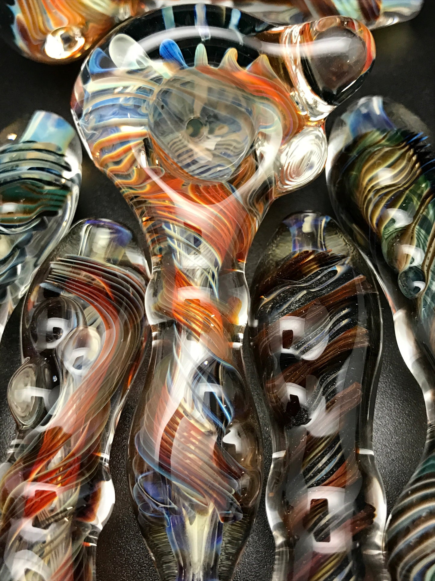 Rotational Science Glass Twist Fillacello Mixed Color Spoon