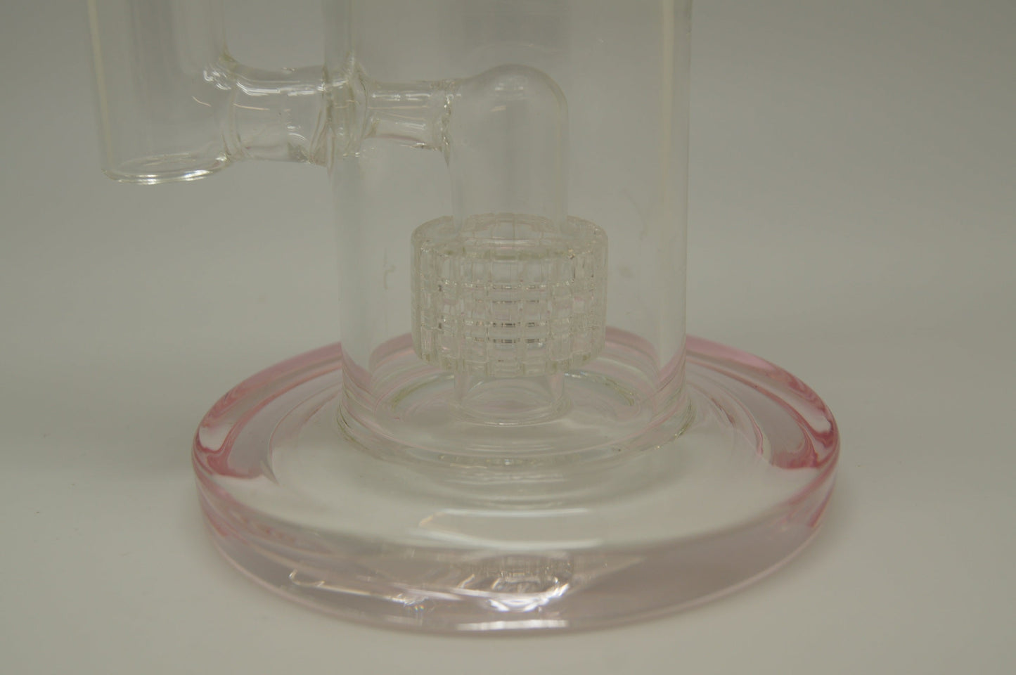 Clear Color Rim Double Perc Bubbler