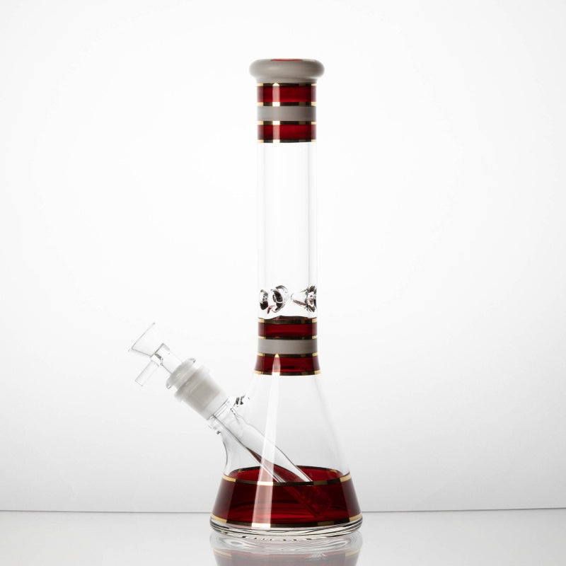 10"-12" Clear w/ Color and Gold Bands Beaker SALE