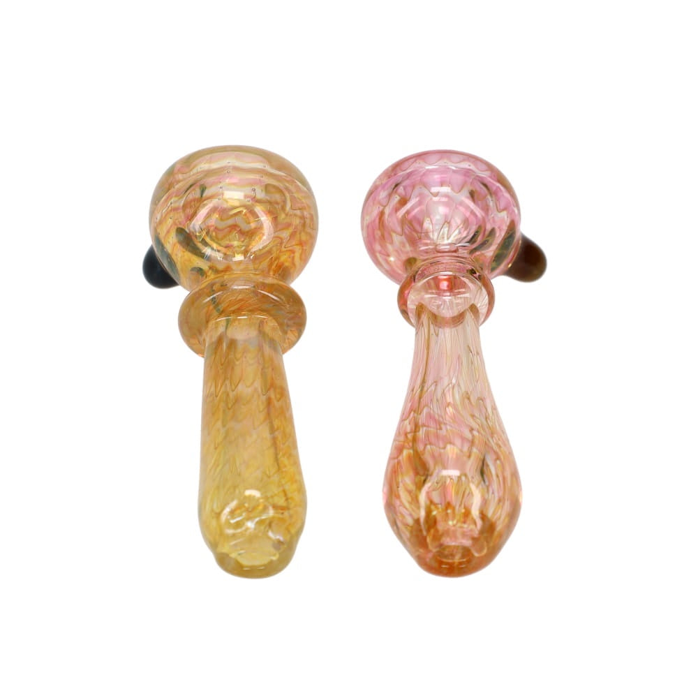 Double Layer Gold & Silver Fume Push Bowl Chillum SALE