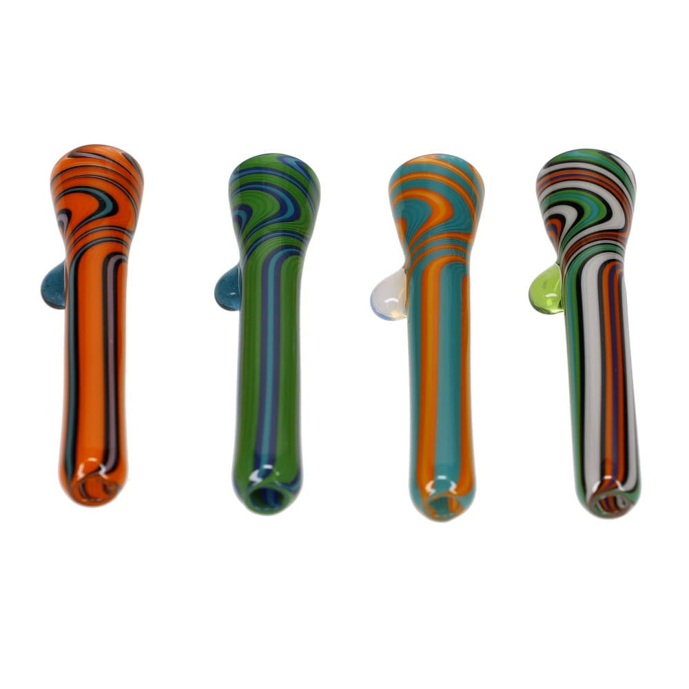 Full Color Tube Cane Marble Chillum IC