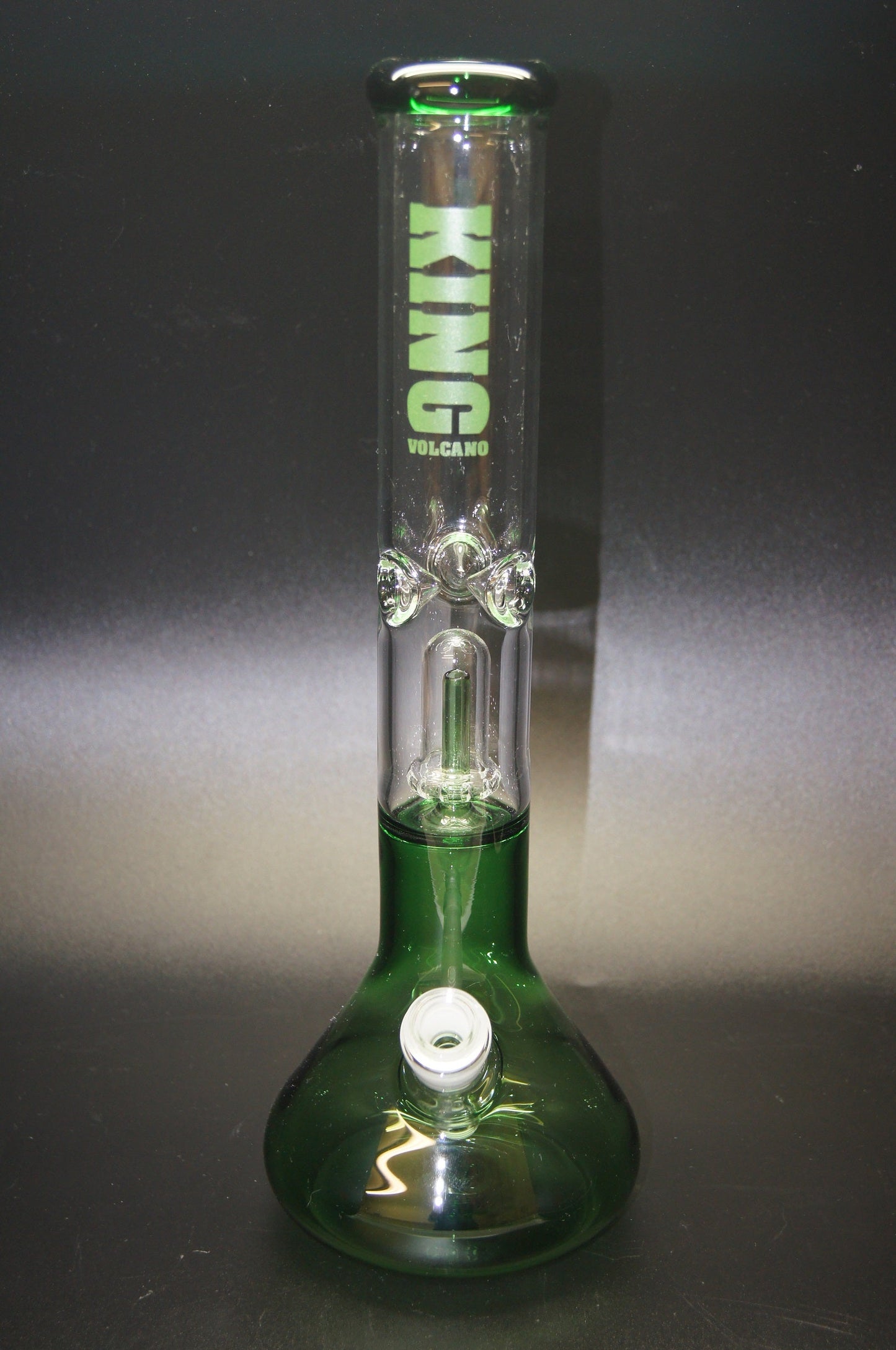 King Volcano Single Chamber 1/2 Color Showerhead Water Pipe 15"