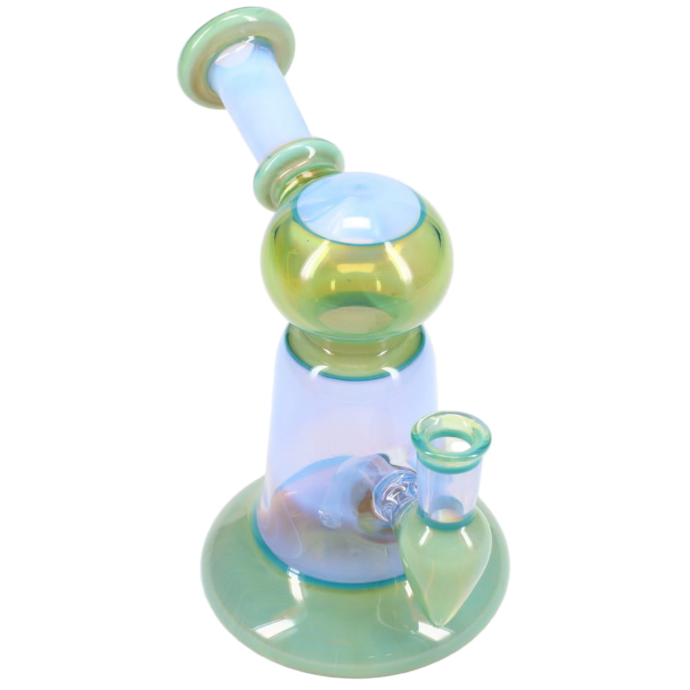 Kyle White Glass Rig - Green & Blue