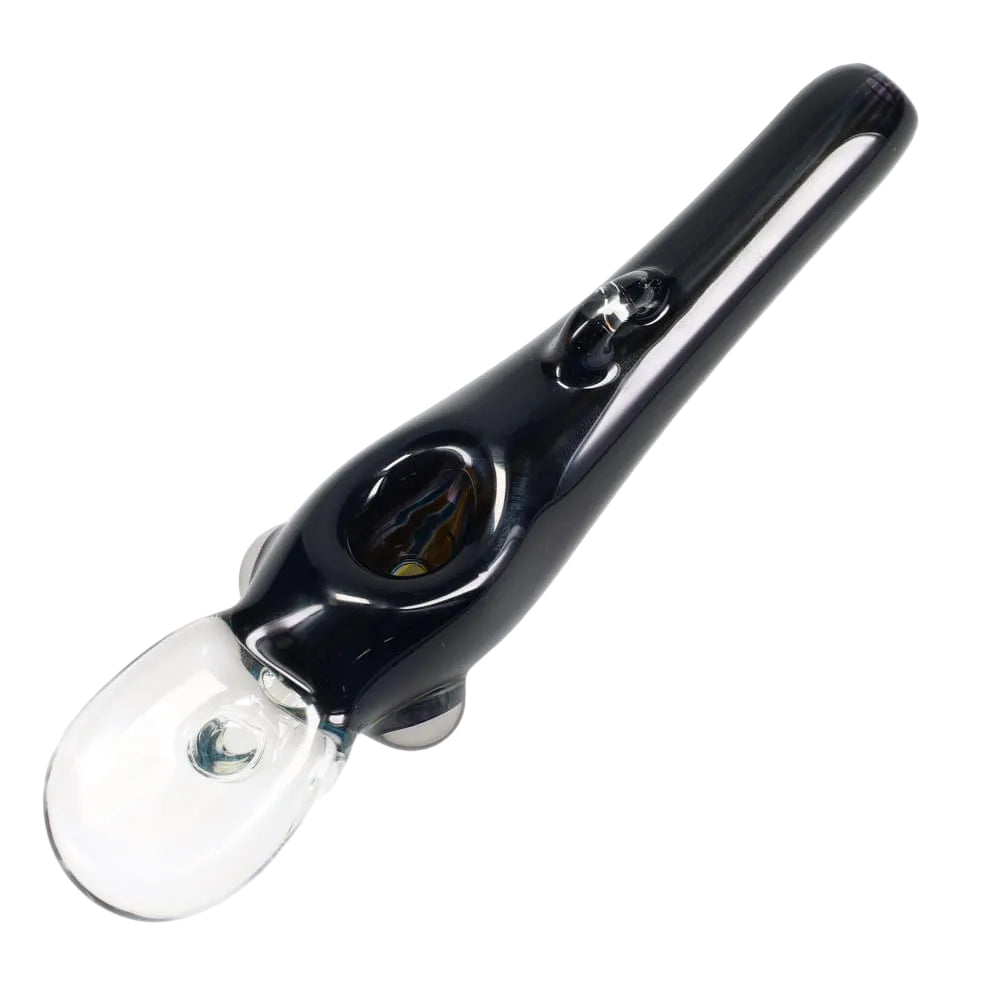 Matty White Glass Linework Fishing Lure Spoon - Assorted