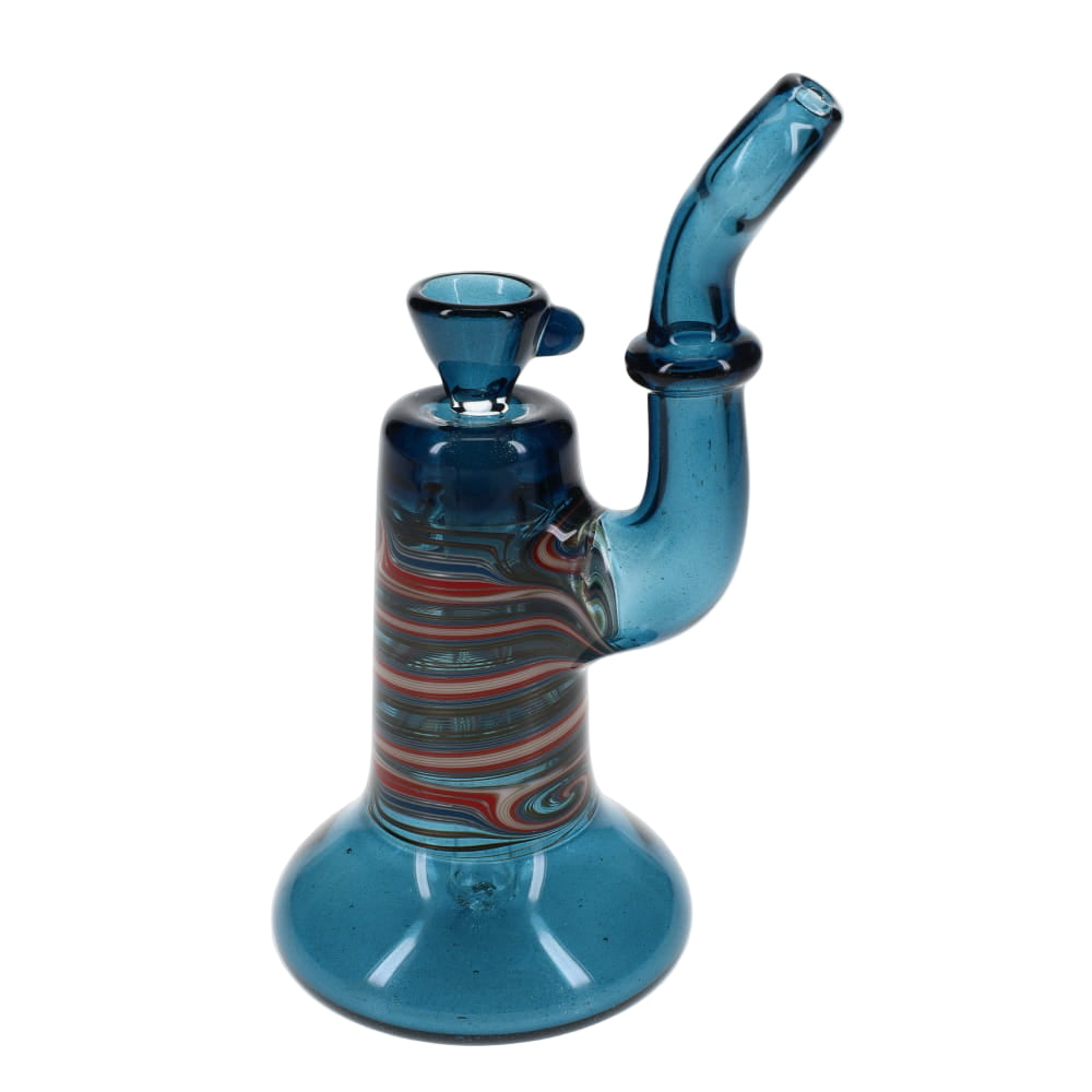 Slob Glass Dewar Bubbler - Blue Stardust w/ Grateful Dead Millie