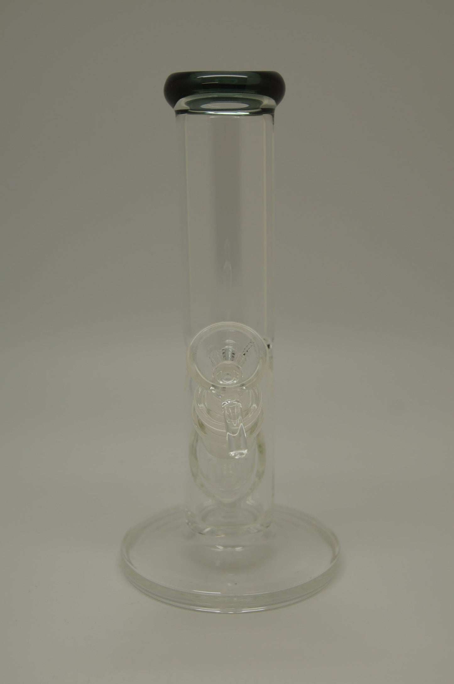 8" Clear w/ Color Rim Straight Tube
