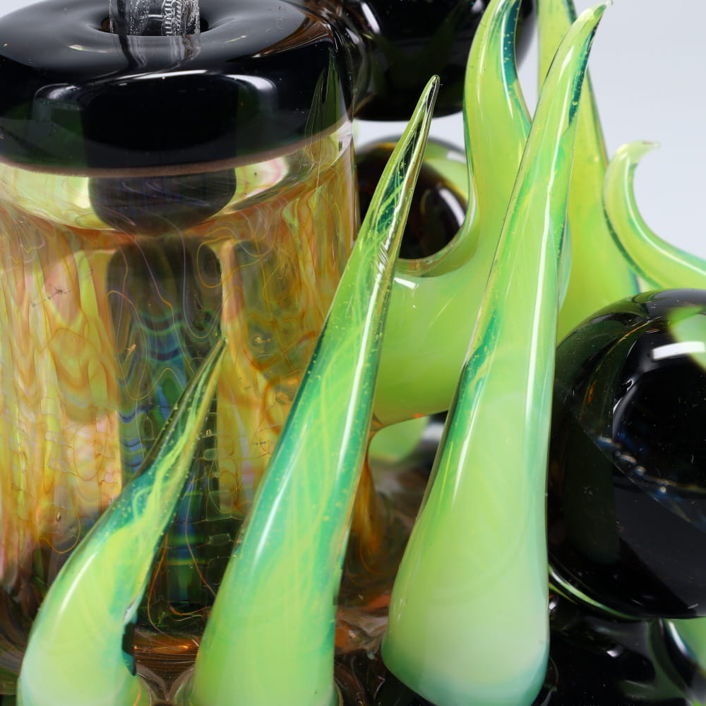 B Money Glass #15 Slyme with Case Bubbler