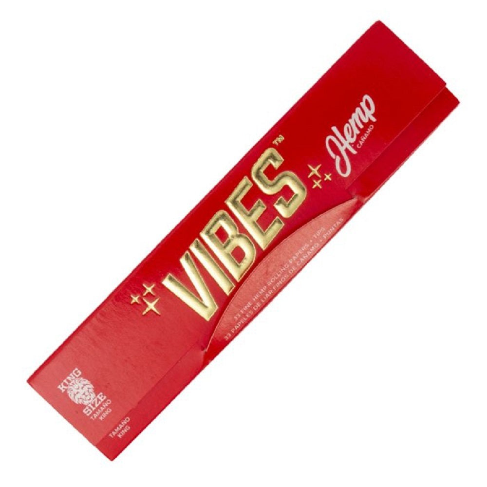 Vibes Hemp King Size Rolling Papers with Tips SALE