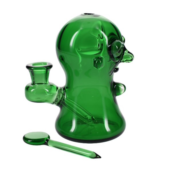 Chronic Glass Humanoid Green Bubbler
