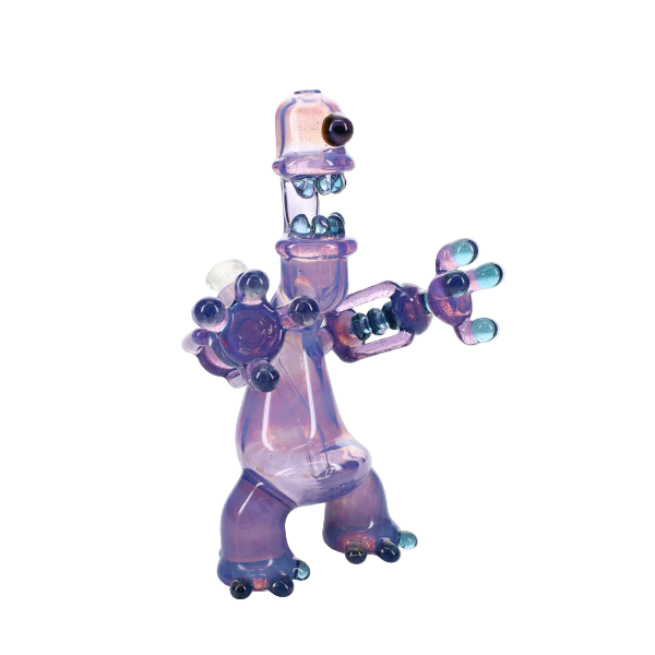 Luke Trzop Glass Bot Purple Large Bubbler