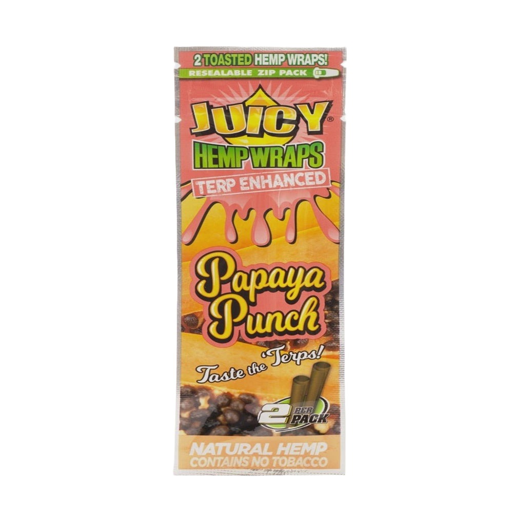 Juicy Jays Hemp Papaya Punch Terp Enhanced Wraps 2 pack