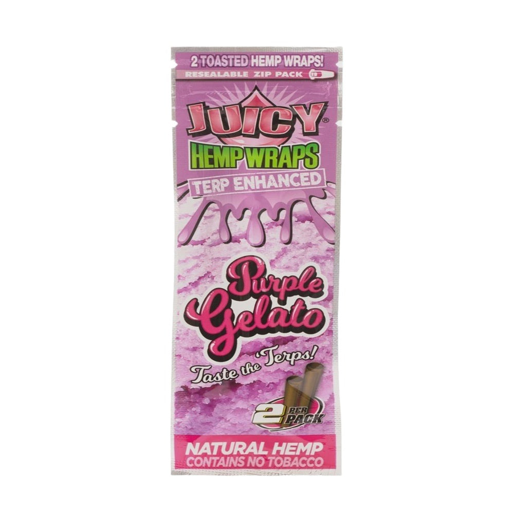 Juicy Jays Hemp Purple Gelato Terp Infused Wraps 2 pack
