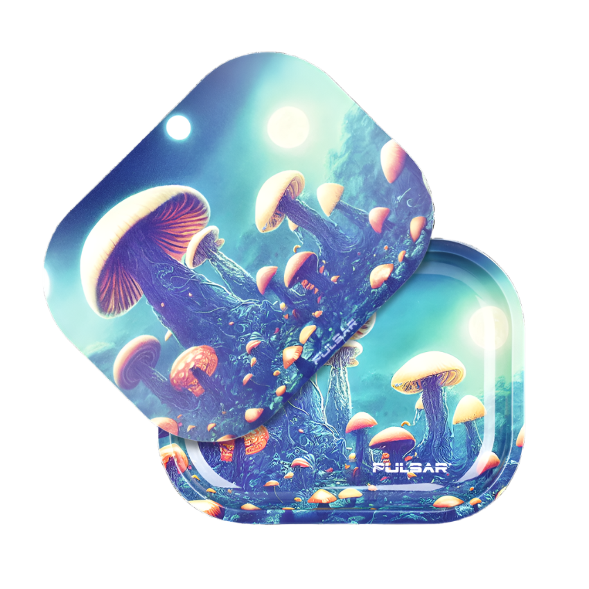 Pulsar Planet Fungi Mini Metal Rolling Tray with Lid