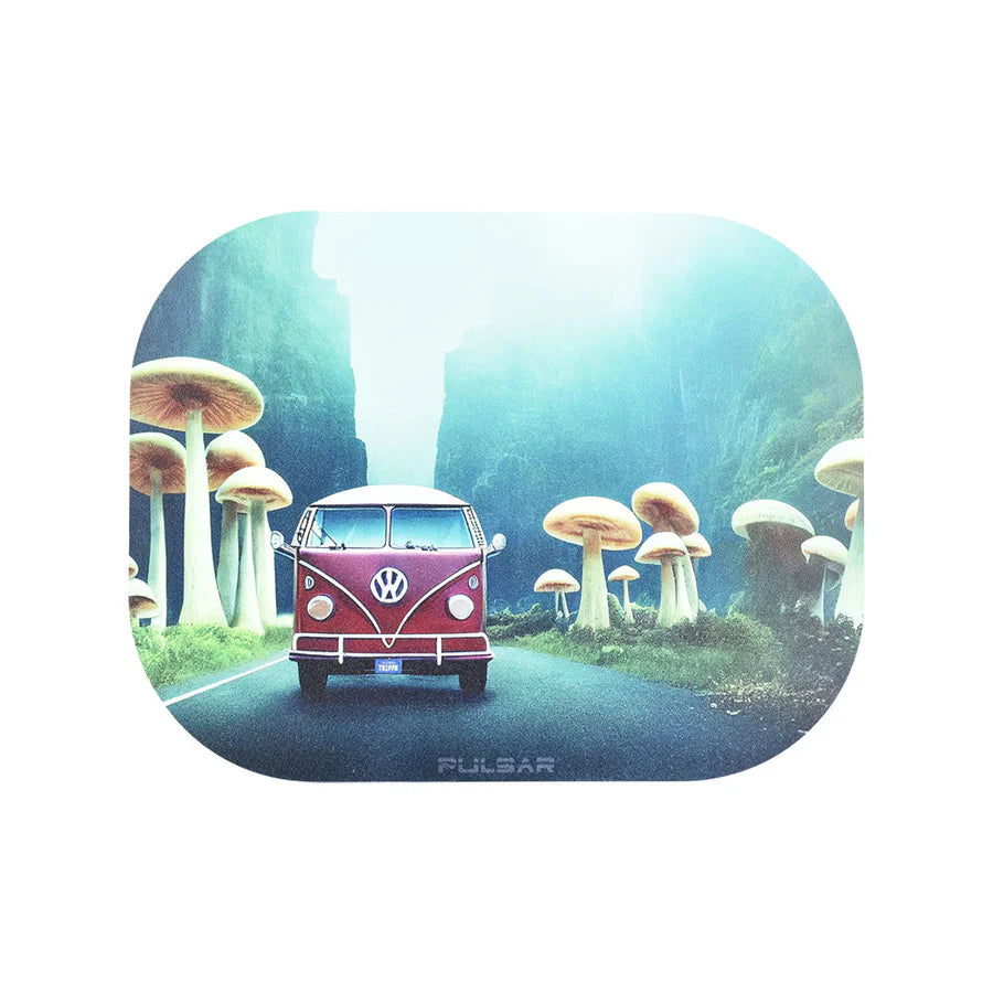 Pulsar Camper Van Shroom Mini Metal Rolling Tray with Lid