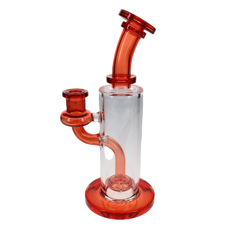 Fat Boy Glass Color Straight Rig - Pomegranate