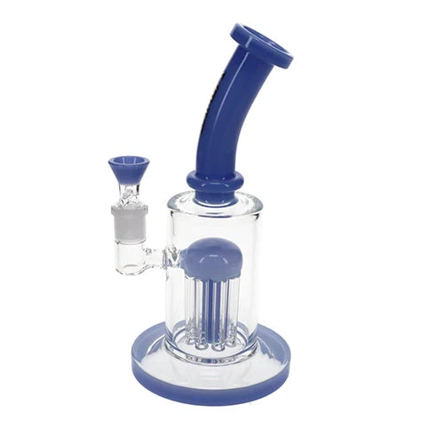 Vault Glass Bent and Color Neck Tree Perc Rig - 9"