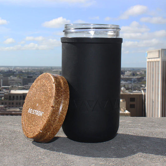 12oz Re-Stash Jar - Black