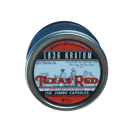 1836 Kratom - Texas Red - 150ct Capsules