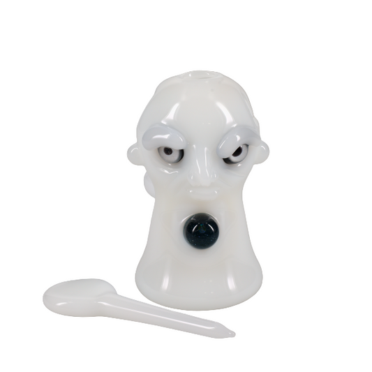 Chronic Glass Humanoid White Bubbler