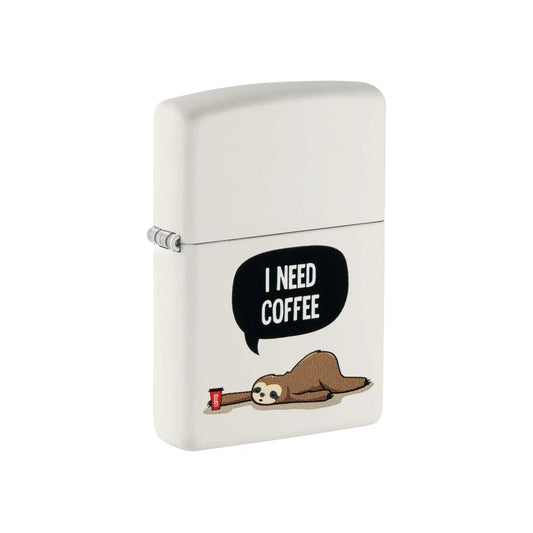 Zippo Lighter I Need Coffee Sloth