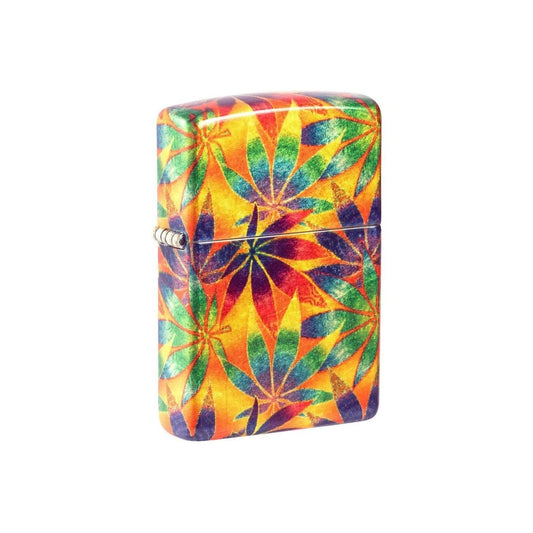 Zippo Lighter Weed Leaves Brass