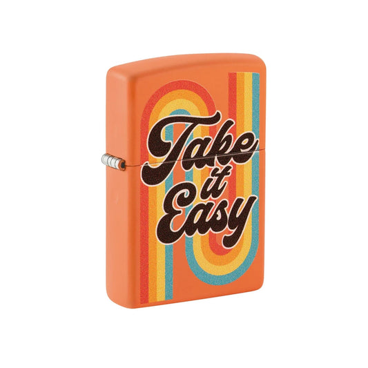 Zippo Lighter Take it Easy Orange Matte