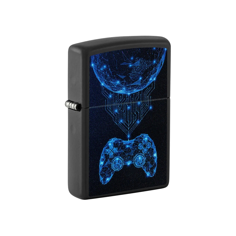 Zippo Lighter Gaming Design Black Matte