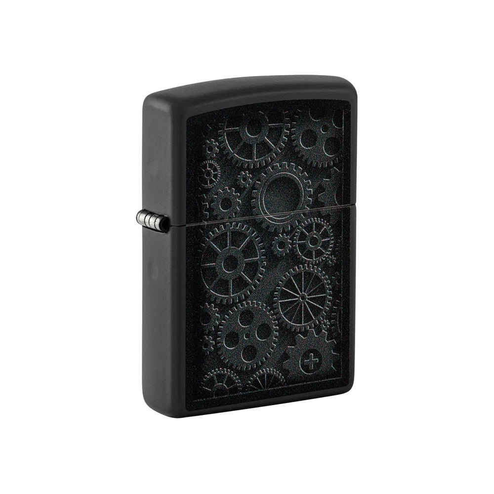 Zippo Lighter Steampunk Gears Black Matte