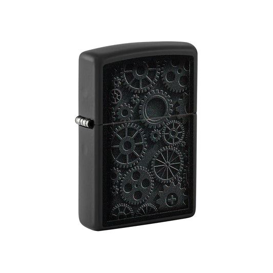 Zippo Lighter Steampunk Gears Black Matte