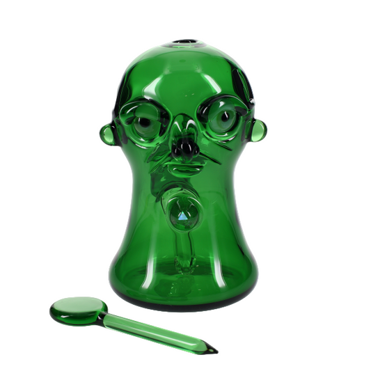 Chronic Glass Humanoid Green Bubbler