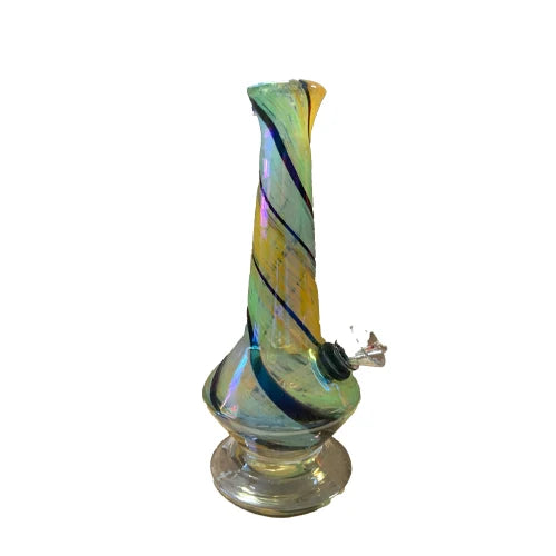 Soft Glass 8" Diamond Bottle with Base Water Pipe SALE