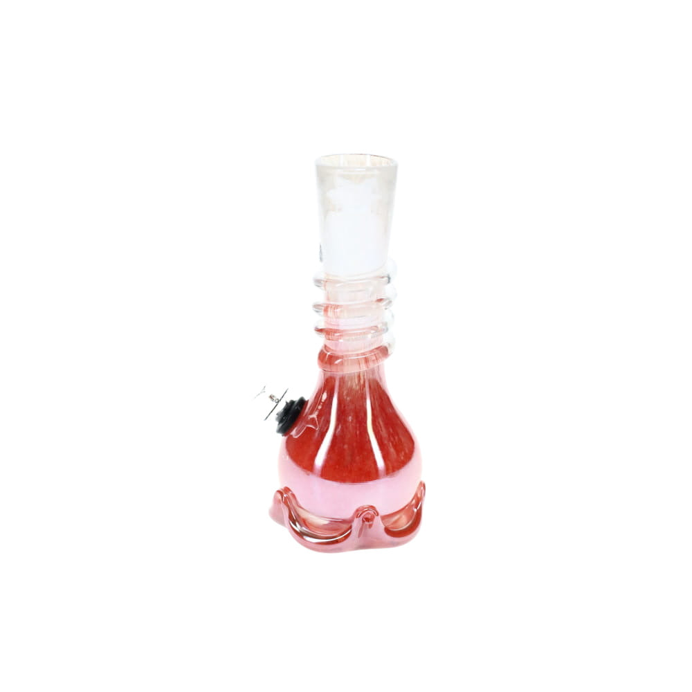 Soft Glass 7" Skinny Neck Crown Wrap Water Pipe