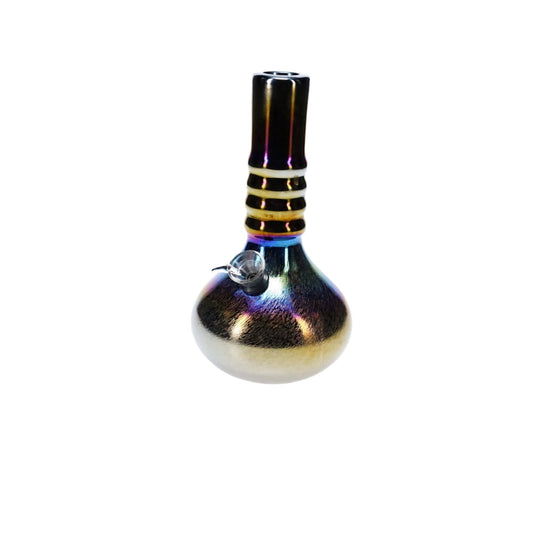 Soft Glass 8" Fat Bubble Ring Neck Water Pipe