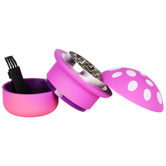 Mushroom Aluminum 4 Piece Grinder - Assorted Colors