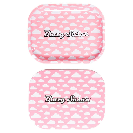 Blazy Susan Small Rolling Tray with Lid - Pink Clouds