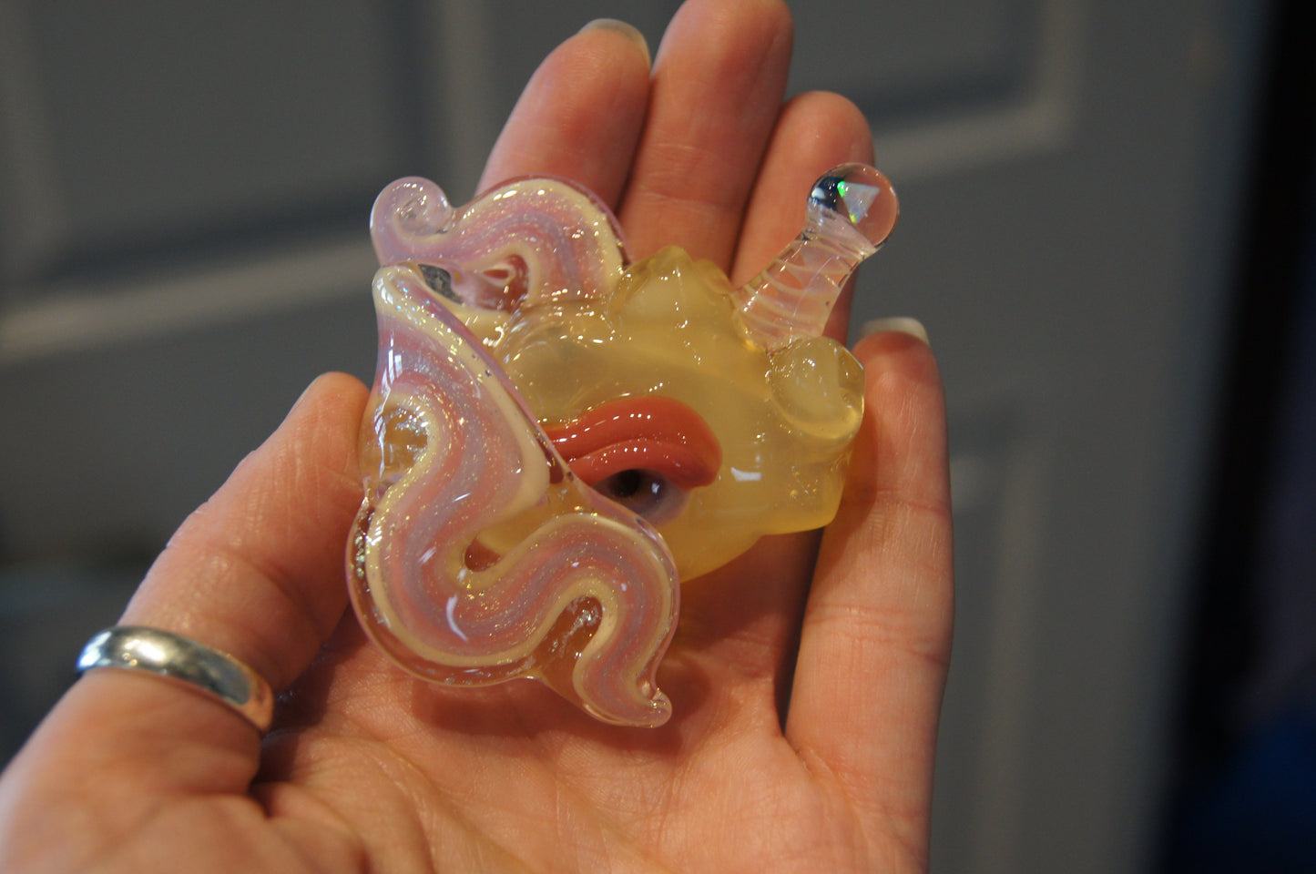 ACE Glass Pastel Serum Unicorn Flatback Pendant