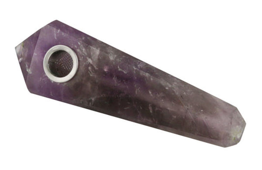 Amethyst Gemstone Hand Pipe