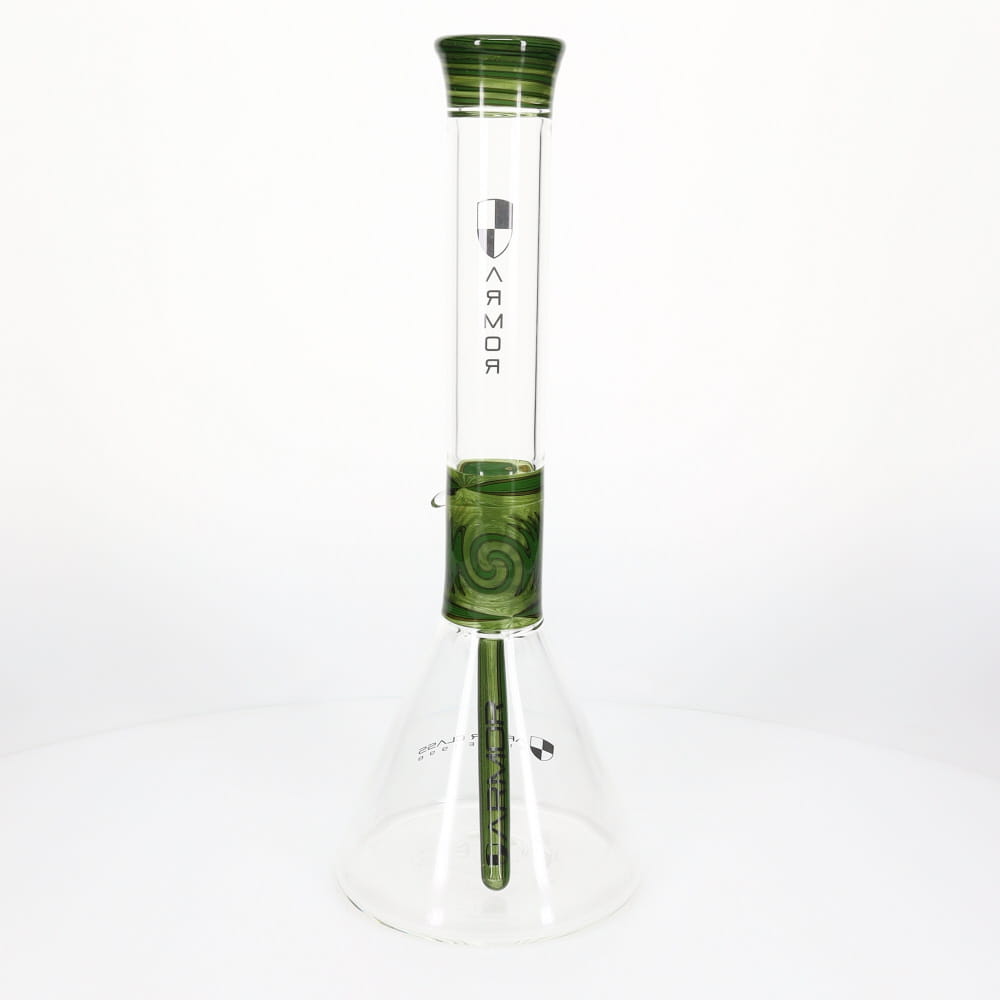 Armor Glass Green Wig Wag 45mm Beaker