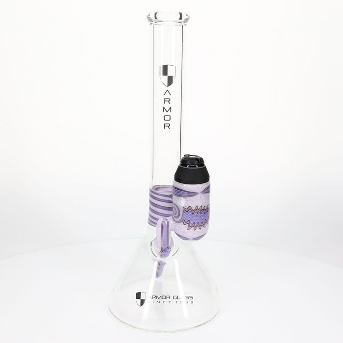 Armor Glass Purple & White Wig Wag Proxy 50mm Beaker