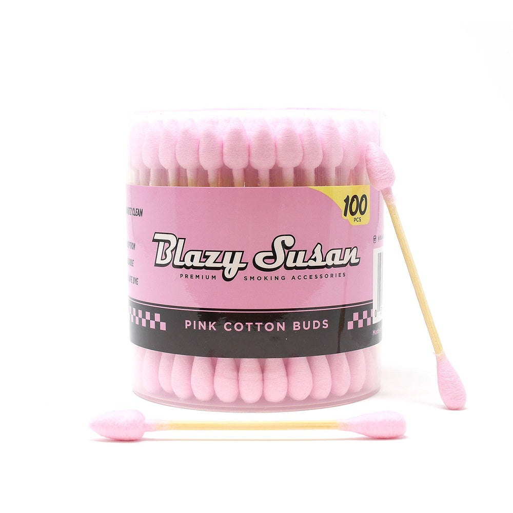 Blazy Susan Pink Cotton Swabs - 100 count