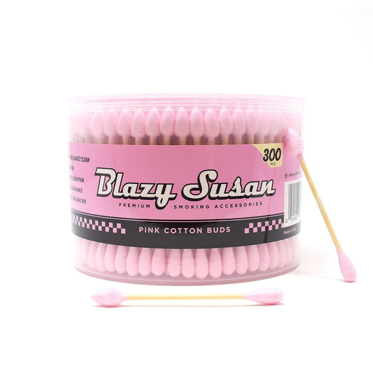 Blazy Susan Pink Cotton Swabs - 300 count