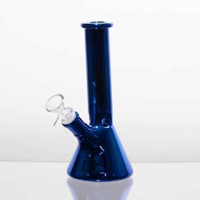 8" Blue Iridescent Mini Beaker
