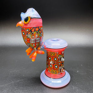 Shackman Glass x Burtoni Glass Collab Murine Tile Owl Bubble