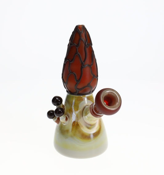 Chad G Glass Morel Mushroom Mini Tube