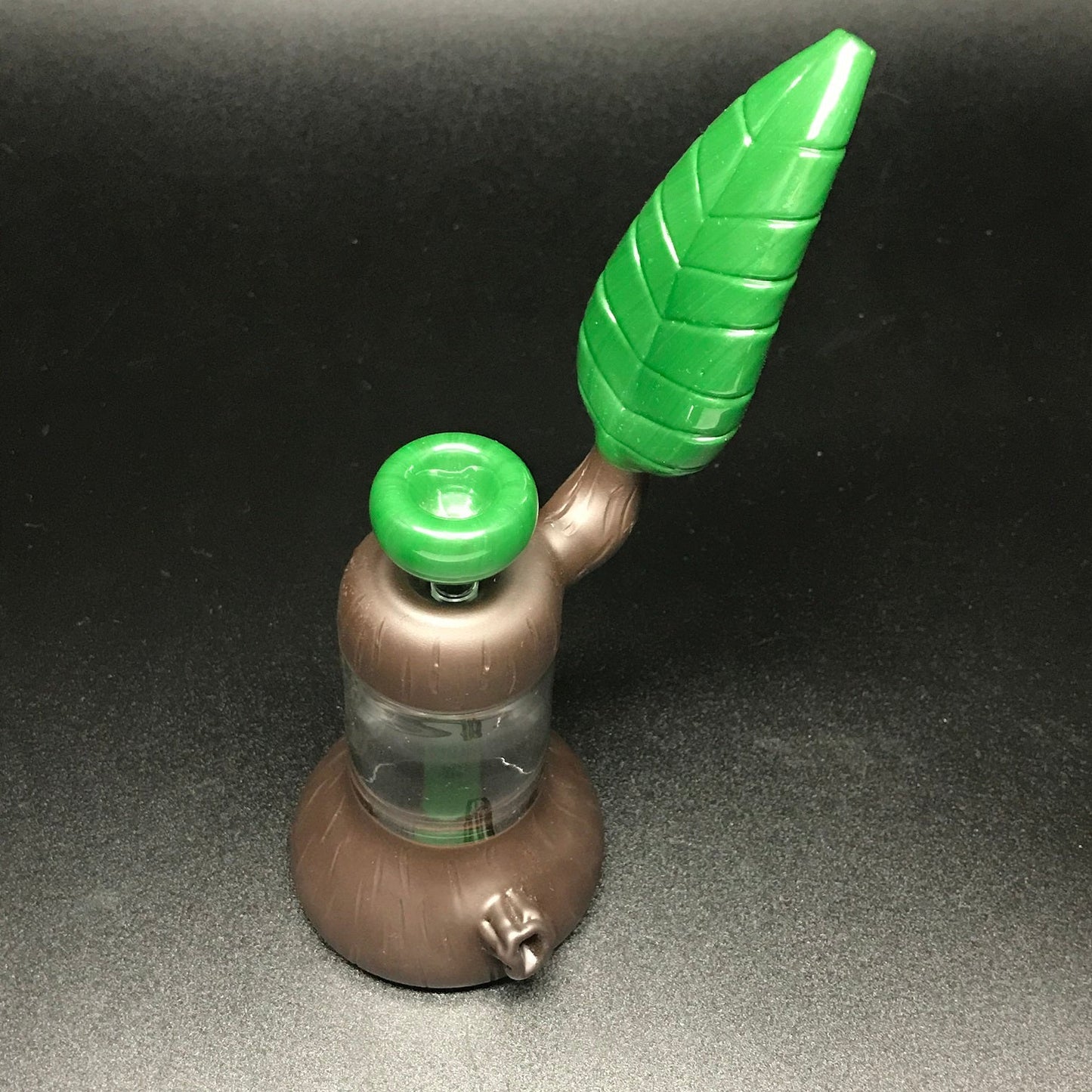 Chad G Glass Wood Leaf Dewar Bubbler